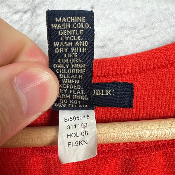 BANANA REPUBLIC Women's 6 Orange Retro Pin-Up Rockabilly Stretch Button Dress - Picture 5 of 8